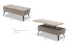 Grey Walnut coffee table with storage lift top table multi-purpose table smart furniture Venera Coffee Table Dimensions
