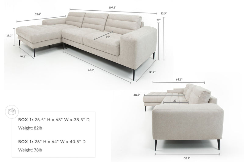 Newport Sofa sectional sofa comfortable modern design Spaze Furniture beige white best couch  best sofa chaise 