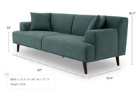 Mercury Sofa Spaze Furniture modern design comfortable wooden legs 2.5 seats Emerald Green Living room furniture modern couch mid-century 