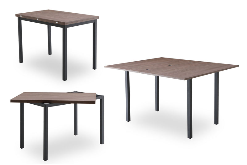 expandable study desk to dinning table for four or six adjustable width