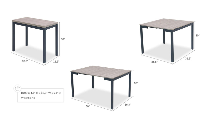 Functional table multi-purpose table adjustable width expandable Console table to Dining table