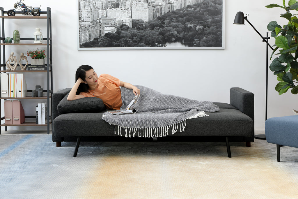 Multi-functional sofa bed for sitting and sleeping