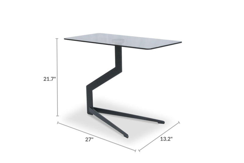 glass table end table console table small space Spaze Furniture Mir End Table