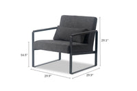 Tessa Armchair Steel Grey Occasional Chair Office Chairs modern comfortable small spaces Spaze Furniture