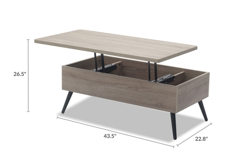 Venera Coffee Table Tables Spaze Furniture adjustable table coffee table with storage lift top table