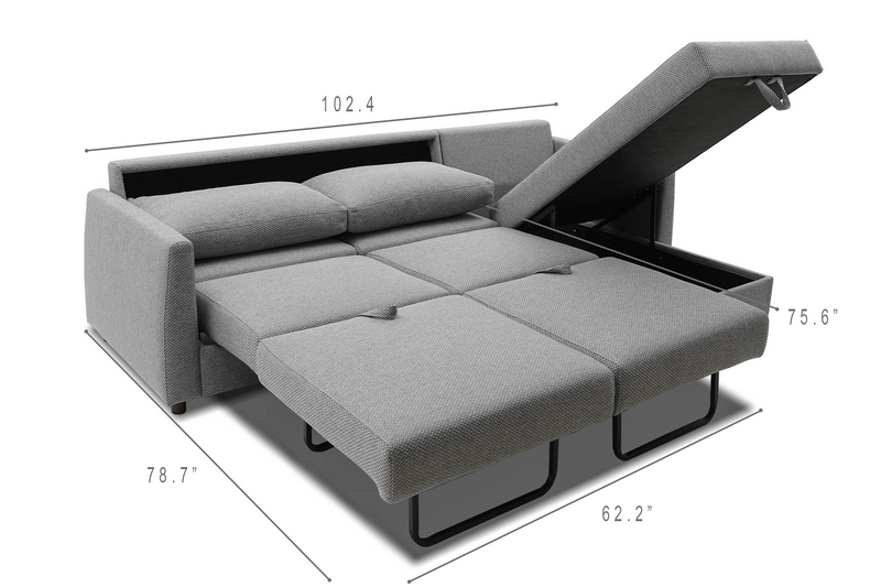 Bergen Sectional Sofa Bed With Storage and Chaise