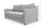 Modern two-seat sofa bed with sleek lines